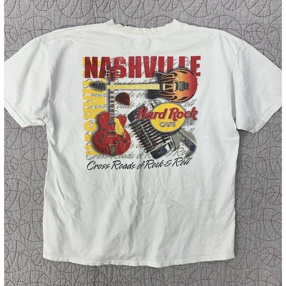 Hard Rock Cafe Other - Hard Rock Cafe Nashville VTG 90's Heavy Tee / Worn &‎ Distressed / XL / USA
